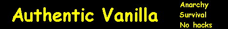 Authentic Vanilla Minecraft server banner