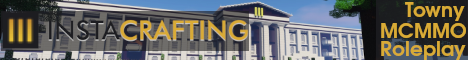 Instacrafting Minecraft server banner