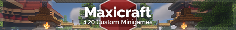 Maxicraft Minecraft server banner