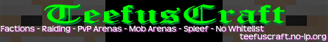 TeefusCraft Minecraft server banner