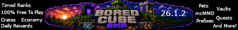 Bored Cube SMP Minecraft server banner