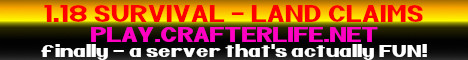 CrafterLife Minecraft server banner