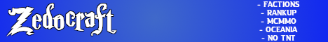 Zedocraft Minecraft server banner