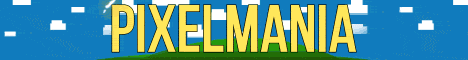 PixelMania Minecraft server banner
