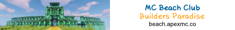 MC Beach Club Minecraft server banner