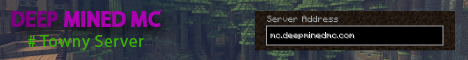 Deep Mined Minecraft server banner