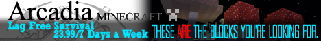 Arcadia Minecraft Minecraft server banner