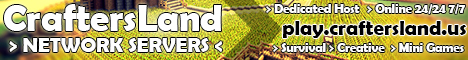 Banner CraftersLand Network Servers US