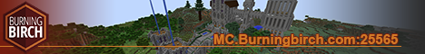 Burning Birch Minecraft server banner