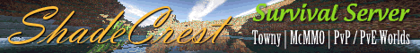 ShadeCrest Minecraft server banner