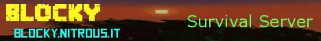 BLOCKY Survival Minecraft server banner