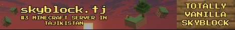 skyblock.tj Minecraft server banner