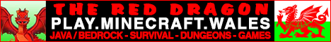 The Red Dragon Minecraft server banner