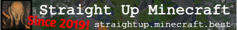 Straight Up Minecraft server banner