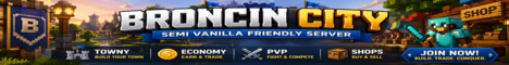 Broncin City Minecraft server banner