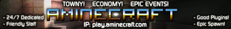 Aminecraft Minecraft server banner