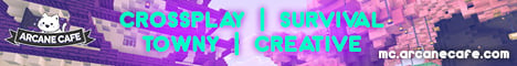 Arcane Maid Cafe Minecraft server banner