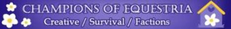 Champions of Equestria Minecraft server banner