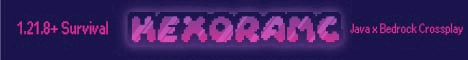 HexoraMC Minecraft server banner