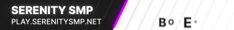 Serenity SMP Minecraft server banner