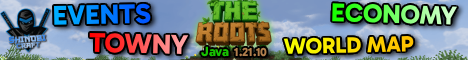 The Roots MC Minecraft server banner