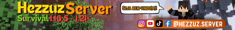 HezzuzServer Minecraft server banner