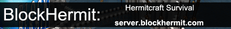 Block Hermit Minecraft server banner