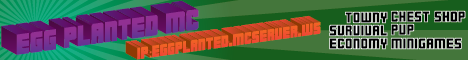 EggPlantedMC Minecraft server banner