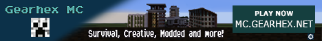 Gearhex MC Minecraft server banner
